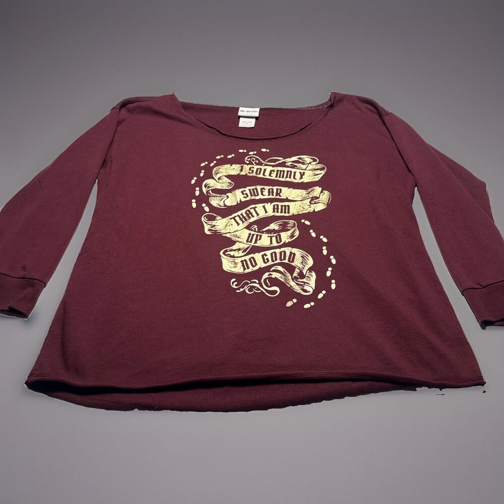 HARRY POTTER I SOLEMNLY SWEAR BURGUNDY  SWEATSHIRT size 1XL